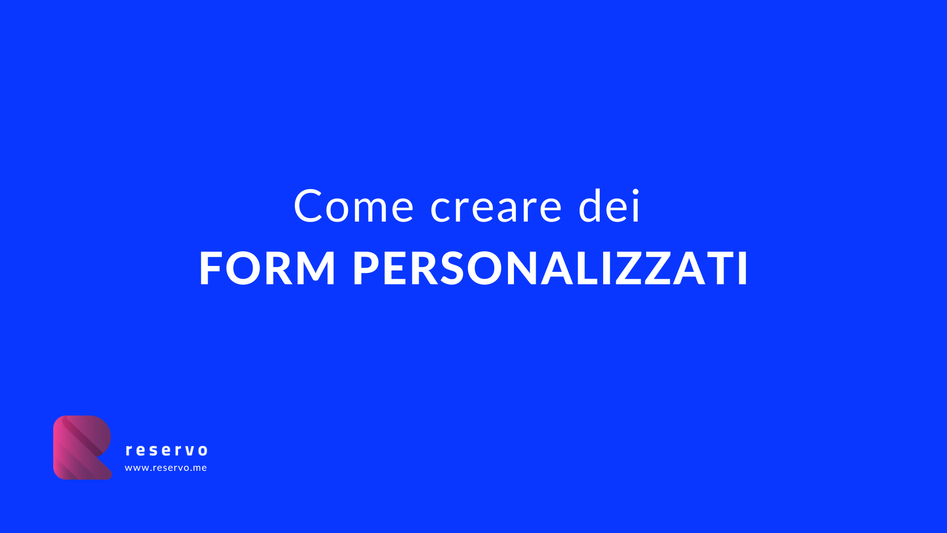 Form personalizzato 